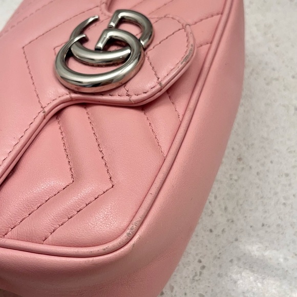 GG Marmont Matelassé super mini bag (pink) - Picture 4 of 10